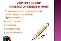 Frazeologizmi u ruskom jeziku i njihovo značenje u govoru Istorija rođenja poslovica